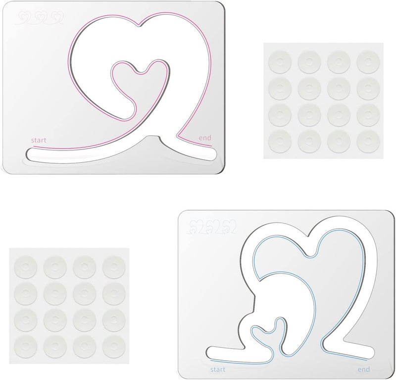 Kapyoo Quilting Rulers and Templates Quilting Templates for Machines Quilting Heart Shaped Free Motion Quilting Templates (Design A&B) - Image 2